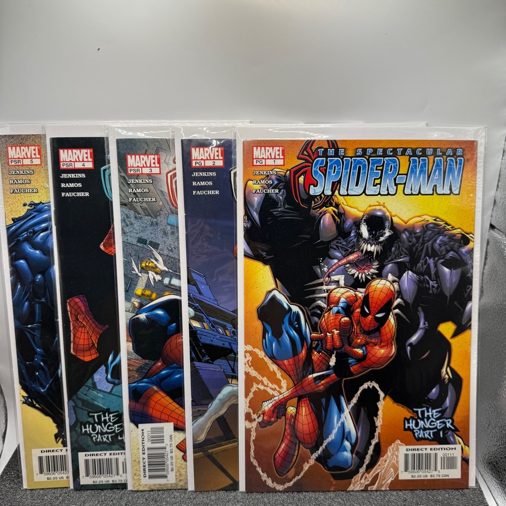 Marvel Spectacular Spider-Man The Hunger 1-5 Comic Set Venom Paul Jenkins Ramos